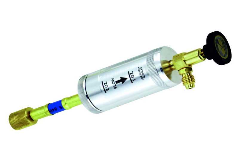 530-90375 - Dye/Oil Injector - 2oz - 1/4'' Male and Female Flare Thread