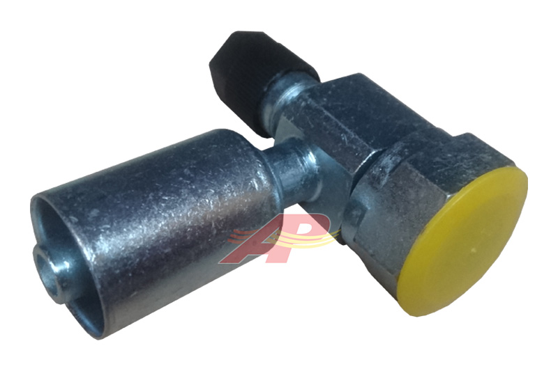 451-3129-1 - Block 90 Degrees Tube O-Ring Fitting For #8 Hose with R134a Port