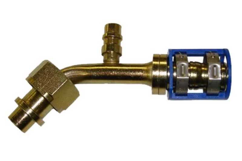 451-7132 - Burgaclip® 45 Degrees Tube-O Fitting For # 8 Hose With R134 Port