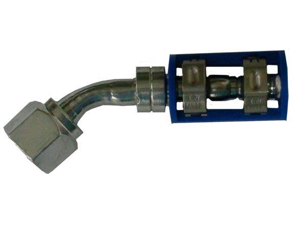 461-7529 - Burgaclip®, 45 degrés, femelle o-ring, module 6, pour flexible module 6 à diamètre réduit