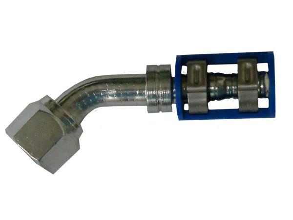 461-7530 - Burgaclip®, 45 degrés, femelle o-ring, module 8, pour flexible module 8 à diamètre réduit