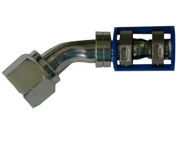 461-7531 - Burgaclip®, 45 degrés, module 10, femelle o-ring, pour flexible module 10 à diamètre réduit
