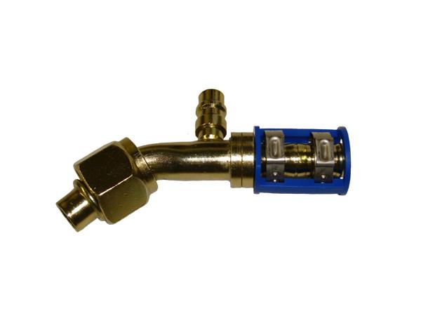 461-7931 - Burgaclip®, 45 degrés module 10, femelle o-ring avec prise de charge R134a