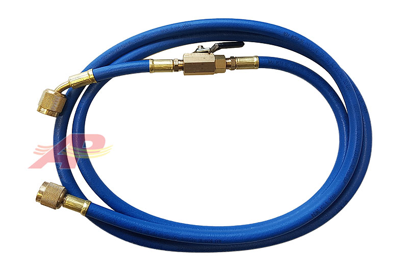 530-90263-72 - 1/4"FF x 1/4"FF / Blue Hose / 72" - 180cm / With Shut-off