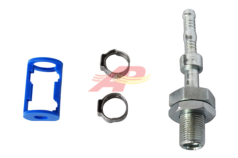 17-6141 - Burgaclip®, Droit, module 8, mâle insert o-ring, type passe cloison, acier, pour flexible à diamètre réduit