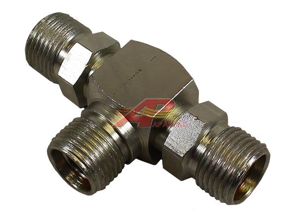 451-471 - Adaptateur 3 voies, mâle O-ring pour femelle O-ring, n° 6