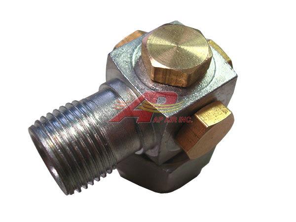 451-604 - Tube O-Ring Service Valve With # 8 Male O-Ring With Four 3/8" x 24" Female Ports