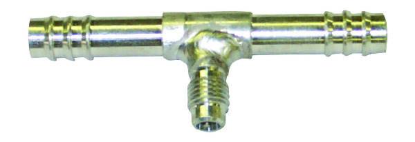 461-2813 - Straight Aluminum # 8 Barbed Splicer With R12 Port