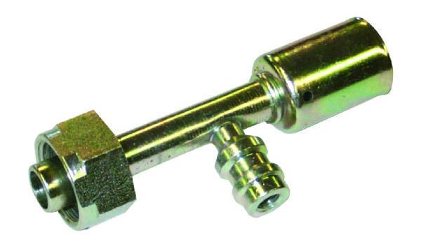 461-3402 - Straight Tube O #8 Beadlock Fitting With R134a High Side Port