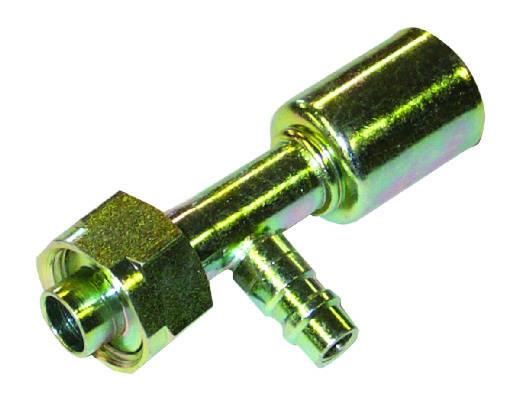 461-3403 - Straight Tube O #10 Beadlock Fitting With R134a Low Side Port