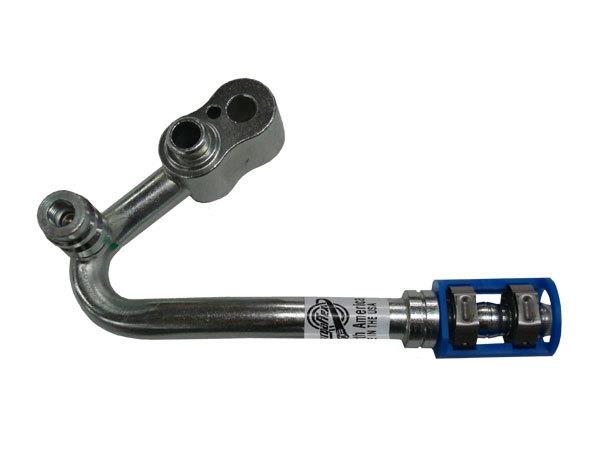 461-72377 - John Deere, 135°, module 8, raccord compresseur avec valve de remplissage R134a