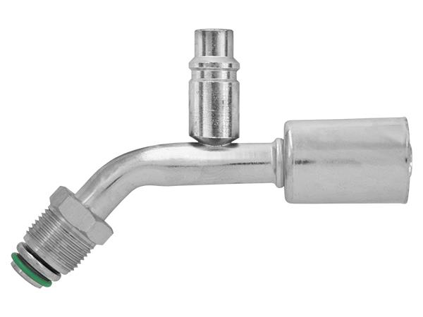461-1855 - Raccord coudé 45° #10 à #12 joint torique femelle Beadlock Port R1234yf