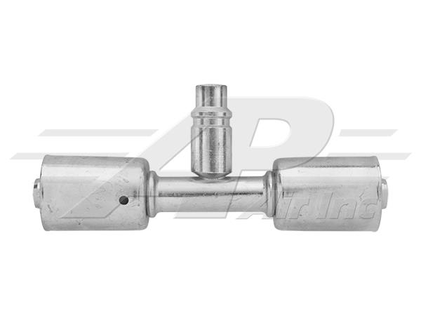 461-1487 - Straight Steel Splicer #6 Beadlock R1234yf Port