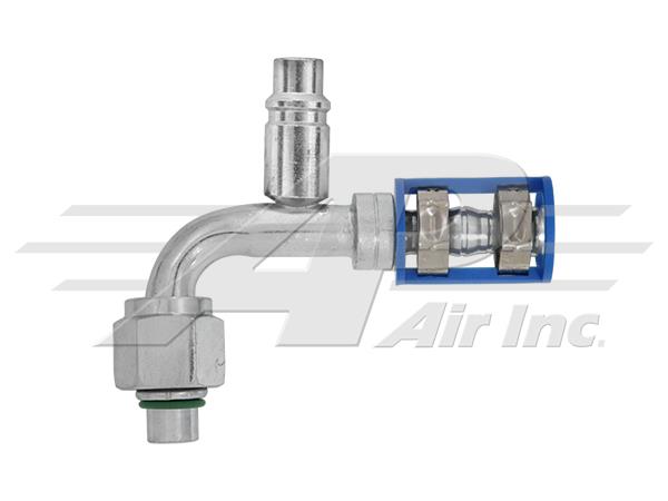 461-7834 - Burgaclip®, 90 degrés, module 8, femelle o-ring, avec prise de charge R1234yf