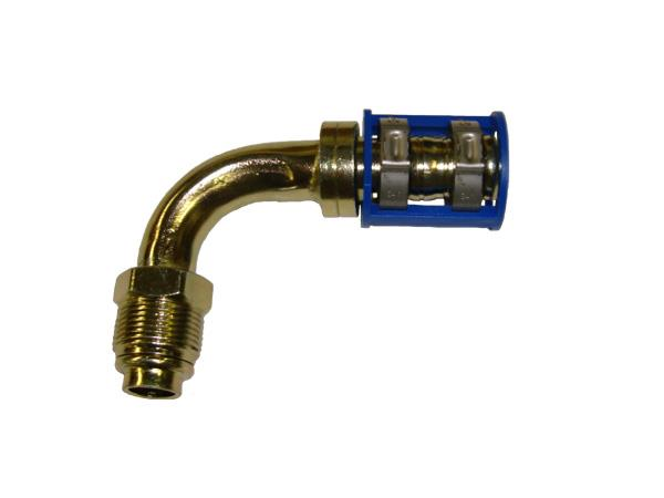 461-7751 - Burgaclip®, 90° à epaulement, # 10 mâle o-ring pour tuyau # 12, pour tuyaux de diamètre extérieur réduit