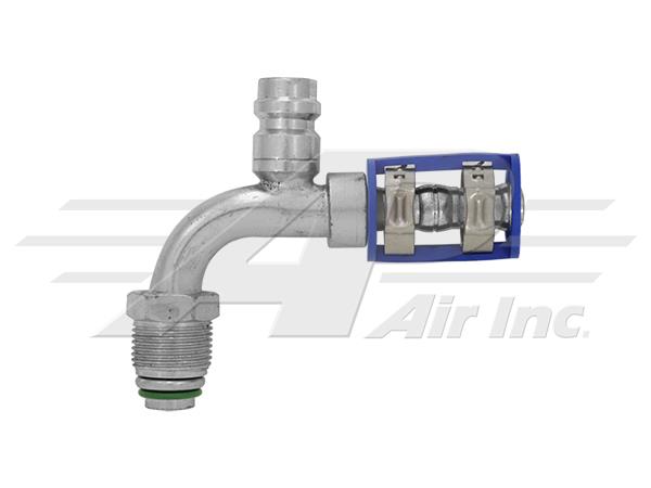 461-7946 - Burgaclip®, 90 degrés, module 8, mâle o-ring avec prise de charge R134a