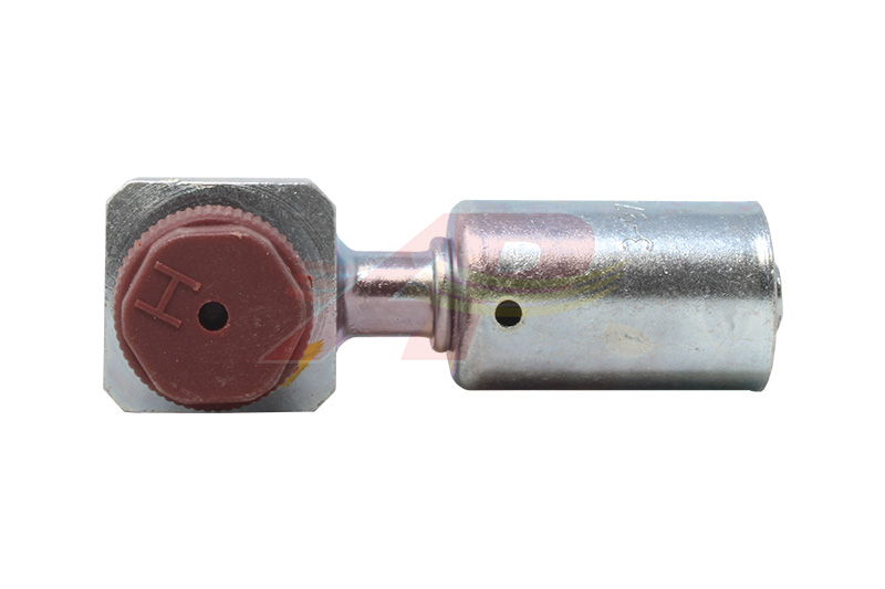 451-3134-134 - 90 degrés, module 6, Femelle o-ring avec prise de charge HP de 16 mm