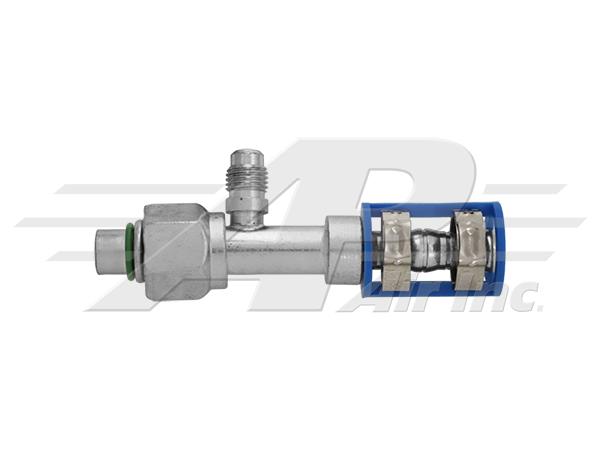 462-7628 - Burgaclip®, Straight Stepped, #10 Female O-Ring to #12, With R12 Port, For Reduced Diameter Hose