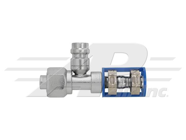 461-7948 - Burgaclip®,Straight Stepped, #8 Female O-Ring to #12, with R134a 16mm High Side Port, For Reduced Diameter Hose