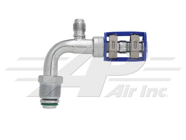461-7653 - Burgaclip®, 90° à epaulement, module 10 mâle o-ring pour tuyau module 12, prise de charge 7/16 - 20, pour flexible à diamètre réduit
