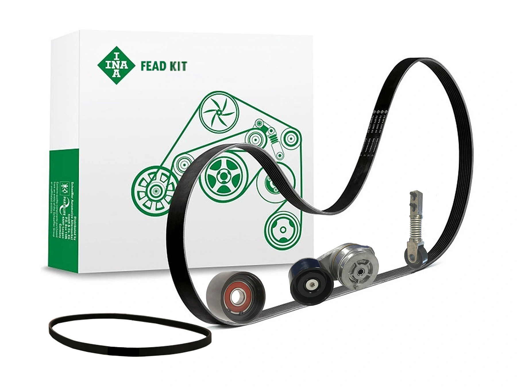 22-5170 - Kit courroie, Massey Ferguson, Poly-V12, longueur 2040 mm, Poly-V6, longueur 1501 mm