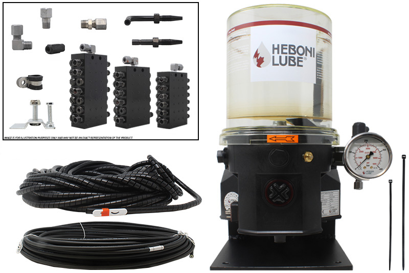 25-5006-6 - Hebonilube, kit standard pour chargeuse (22 points de graissage)