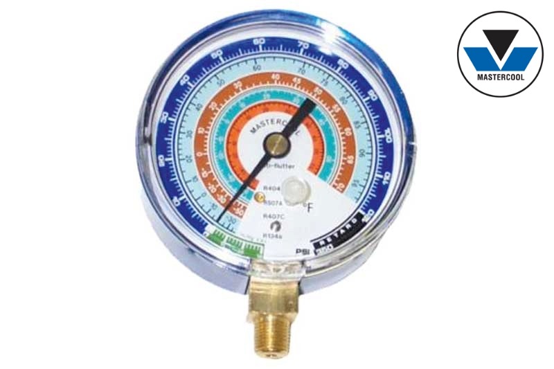 531-11798 - Mastercool Manomètre basse pression, R134a, R404A, R407C, R507A, R22