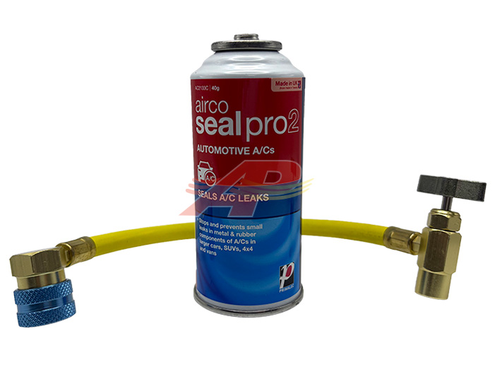 19-8005 - Airco Seal Leak Stop Pro 2 -> Stop fuites ! (pour grands circuits, de 150 ml à plus de 350 ml), Tuyau et adaptateur R1234yf